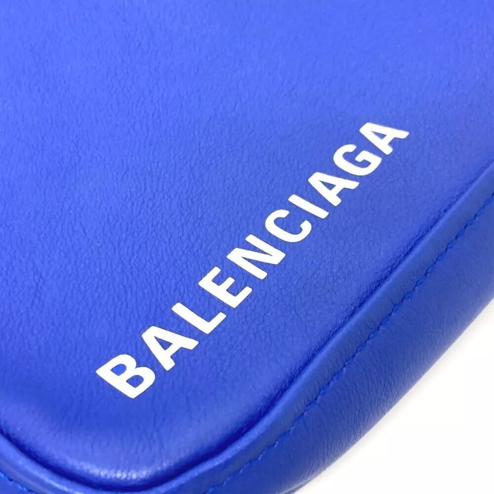 BALENCIAGA 476976 Triangle Clutch bag pouch accessory case blue/SilverHardware - Picture 10 of 14